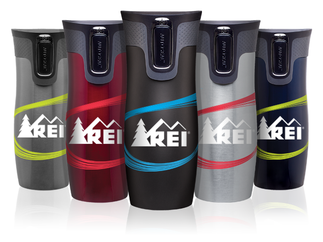 Custom branded Contigo water bottles